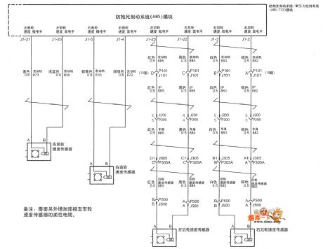 The anti-lock braking system circuit of Shanghai GM Buick LaCrosse car (2)