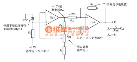 Resistance-voltage conversion diagram
