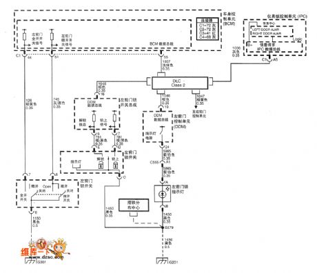 The Central-controlled door lock circuit of Shanghai GM Cadillac XLR car (2)