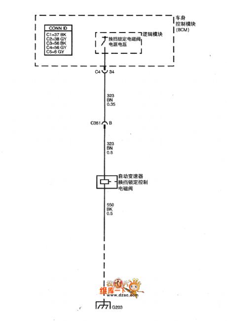 The 4T45E automatic transmission circuit of Shanghai GM Buick LaCrosse car (5)