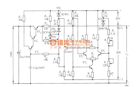 3~120V stabilized voltage supply circuit