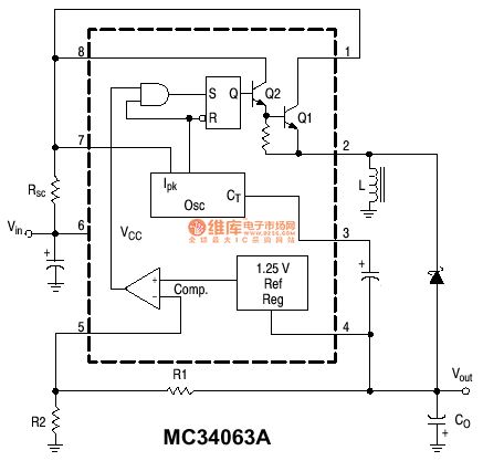 34063 used for DC-DC supply convert circuit
