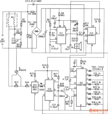 7w Pest repeller circuit diagram