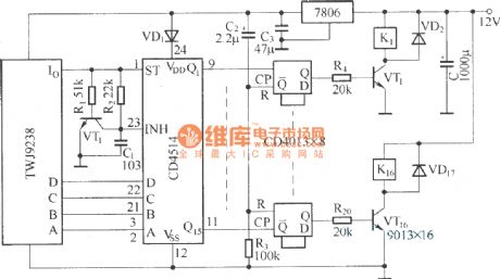 Sixteenth street control circuit composed of the second decoding circuit diagram