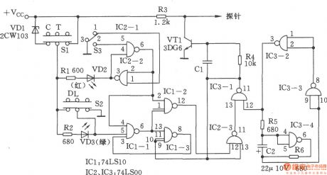 Pulse signal generator(74LS10 74LS00)