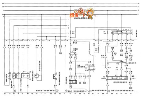 engine oil pressure switch、water temperature sensor、braking smoke and air condition system circuit diagram