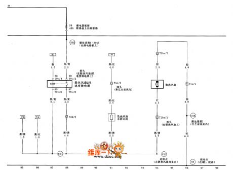 VW golf Cooling fan 2 gear speed relay、cooling fan series resistance、cooling fan circuit diagram