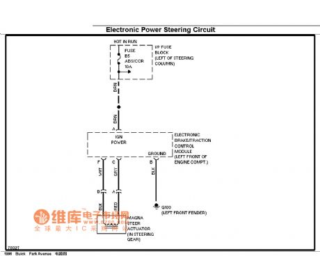 Buick electronic steering circuit