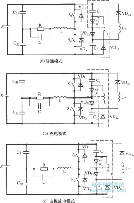 The working model of C-L-2D type passive non loss buffer circuit