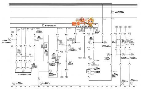 Anti-theft/Invasion warning system contact switch、Anti-theft system electronic control unit circuit diagram