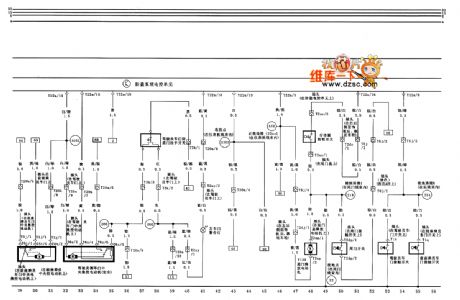 Anti-theft system electronic control unit、left car door warning lamp circuit diagram