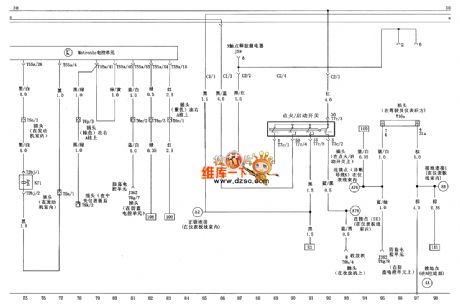 VW golf Idling steady valve and ignition/starting switch circuit diagram