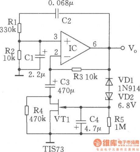 Wien-bridge sine wave generator 1