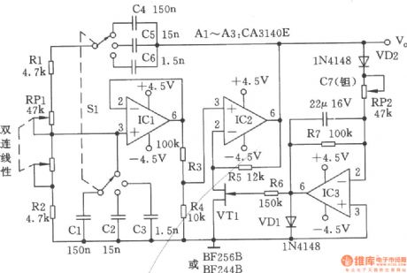 Wien-bridge sine wave generator 3