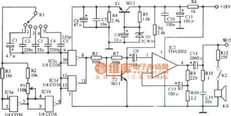 Power audio oscillator circuit diagram