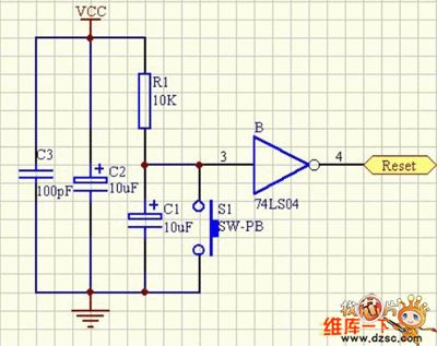 Anti-interference reset circuit diagram