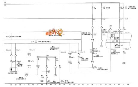 ABS electronic control unit with EDL、combination instrument control unit、ABS warning lamp circuit diagram
