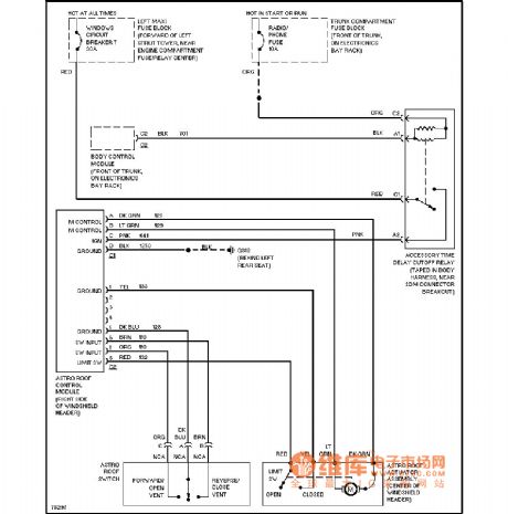 Cadillac Sunshade circuit