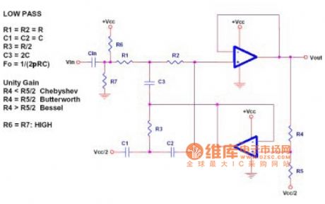Double op-amp realization circuit diagram 1