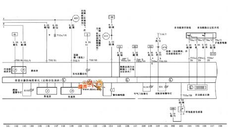 FAW bora (1.8L) saloon car combination instrument and indicator light circuit diagram