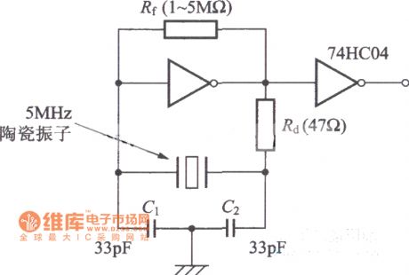 Ceramic oscillation circuit