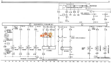 Engine electronic control unit、air flow meter、fuel injector and cam adjustment circuit diagram