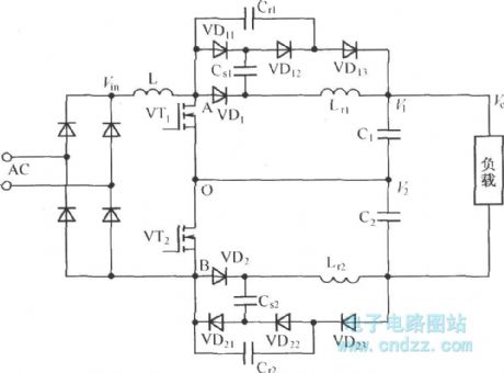Three-level passive lossless soft-switching PFC circuit topology
