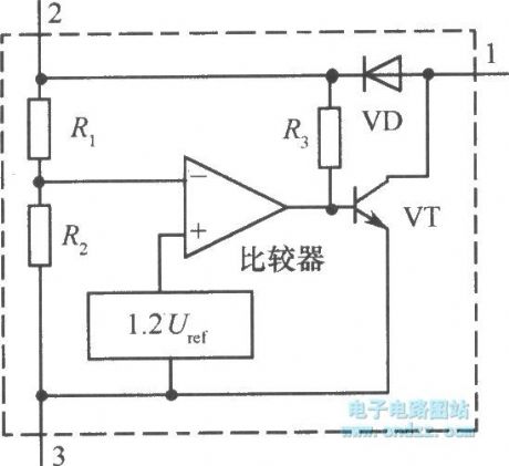 Under-voltage special integrated chip MC3X164 series internal circuit diagram