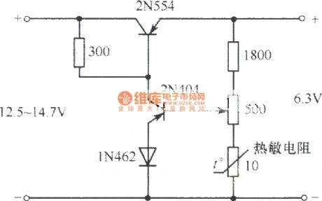 6V regulated power supply circuit worked in the temperature range of -55℃～71℃