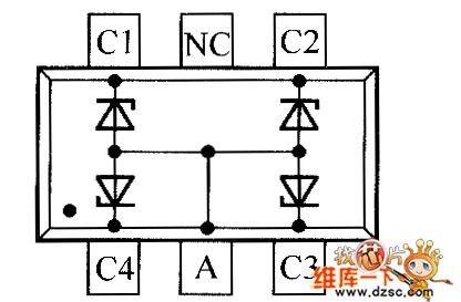 Crystal diode QZX363C15 internal circuit diagram