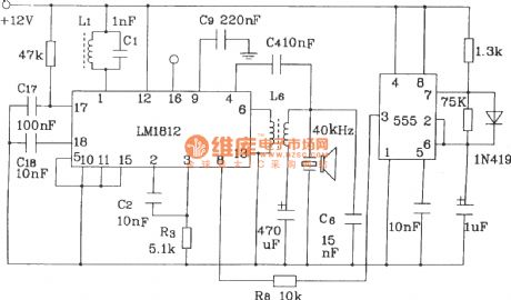 Composed of LMl812 0 ~ 6m ranging circuit diagram