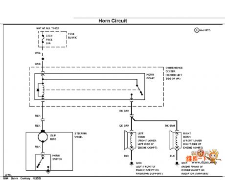 BUICK horn circuit diagram