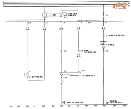 JETTA AT、JETTA GT saloon car washing pump、windshield wiper and rear foglight circuit diagram