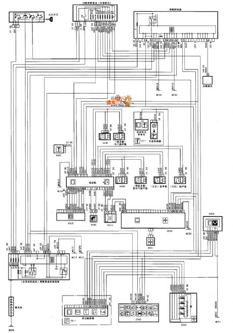 XSARA saloon car sound circuit diagram