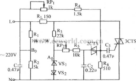 TRIAC AC steady voltage circuit