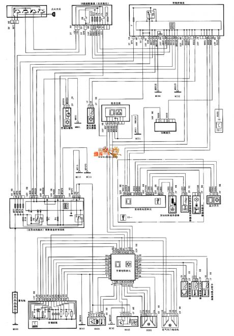 XSARA saloon car automatic air condition(manual transmission) circuit diagram