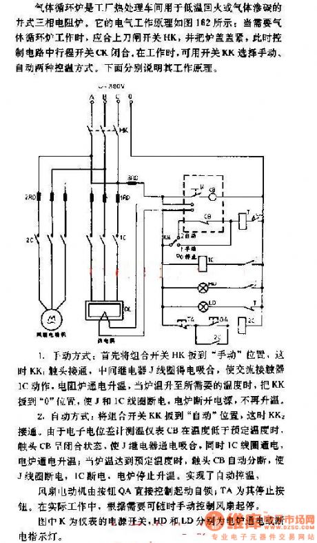 Automatic gas circulatory stove temperature control circuit diagram