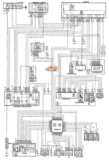 XSARA saloon car automatic air condition(automatic transmission) circuit diagram