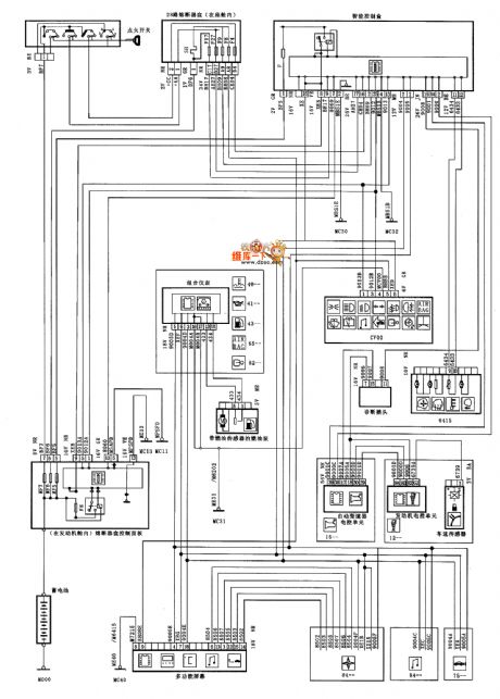 XSARA saloon car trip computer(automatic transmission) circuit diagram