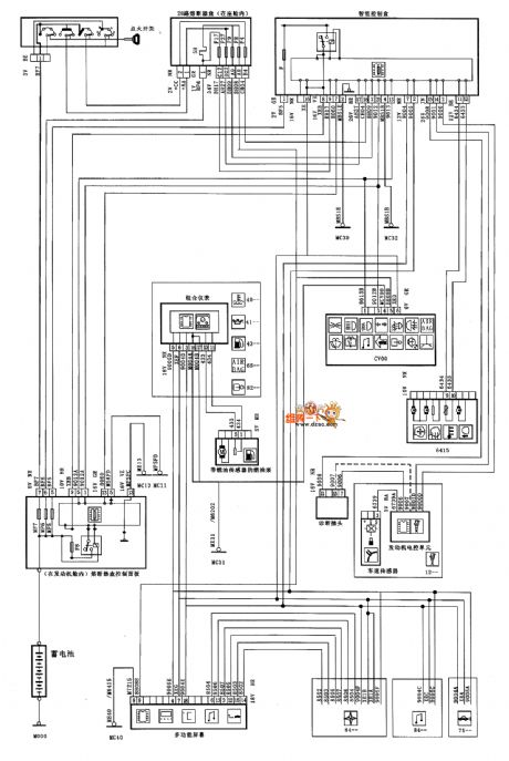 XSARA saloon car trip computer(manual transmission) circuit diagram
