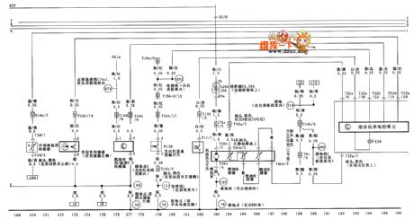 VW Passat sensor and engine oil surface warning lamp circuit diagram