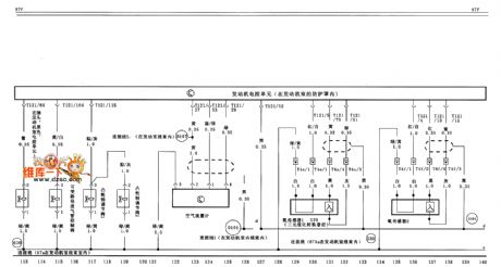 VW Passat air flow meter、control valve and oxygen sensor circuit diagram