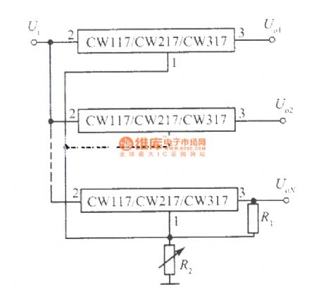 Multi-channel central control adjustable integrated regulated power supply