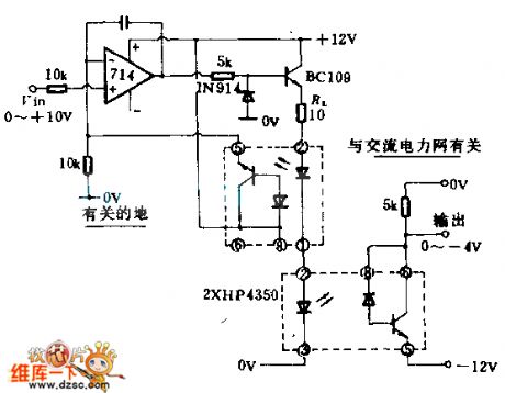 DC/DC optical isolation circuit diagram