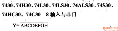 74 series digital circuit of 7430 74H30 quad-8 input nand gate
