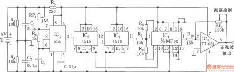 Sine wave generator circuit(555)