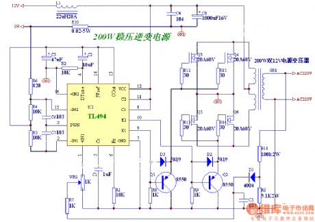 200w Voltage inverter circuit
