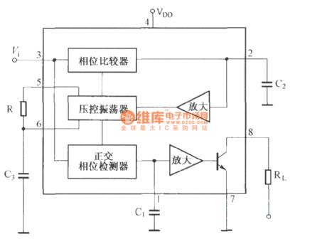 LM567 internal structure circuit diagram