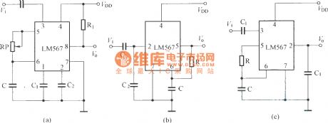 LM567 Selected frequency FM and demodulation application circuit diagram