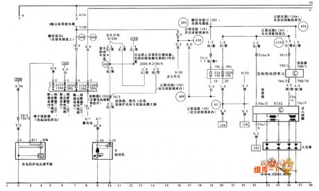 VW Passat generator、starter、engine electronic control unit and ignition system circuit diagram